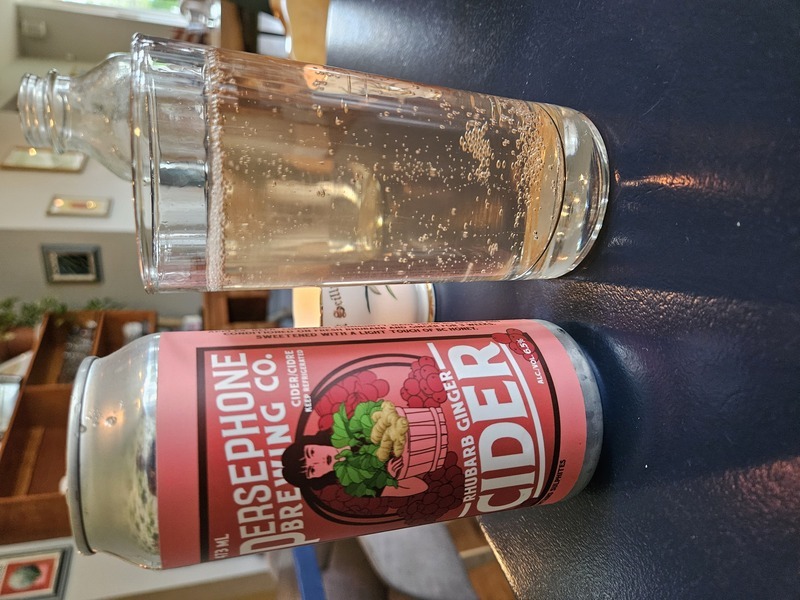 The rhubarb and ginger are both a little too sublte but a solid mostly dry cider.