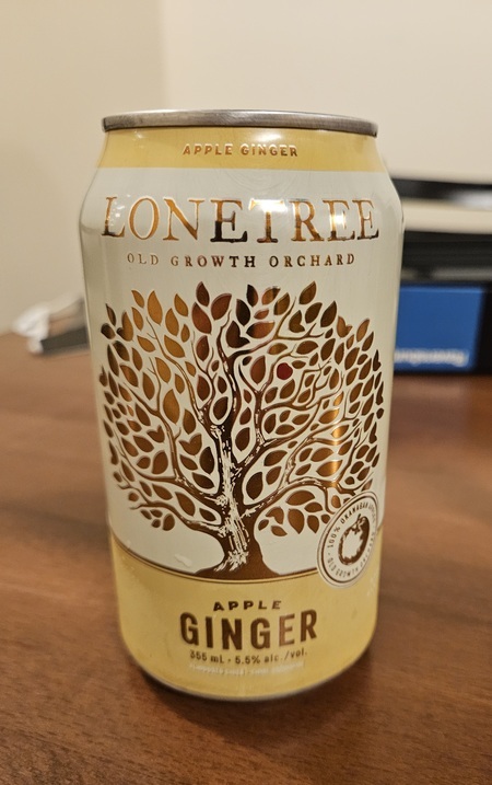 Canada's best cider in a can. Lone Tree's ginger cider gives a strong punch of ginger but with some of the sweetness of the apple underneath to just balance it out.